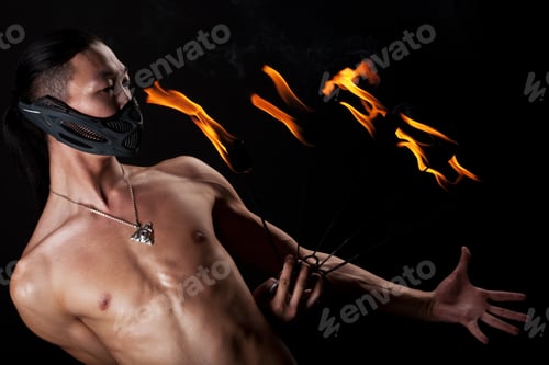 Preview: Young Asian Man With Fire Show