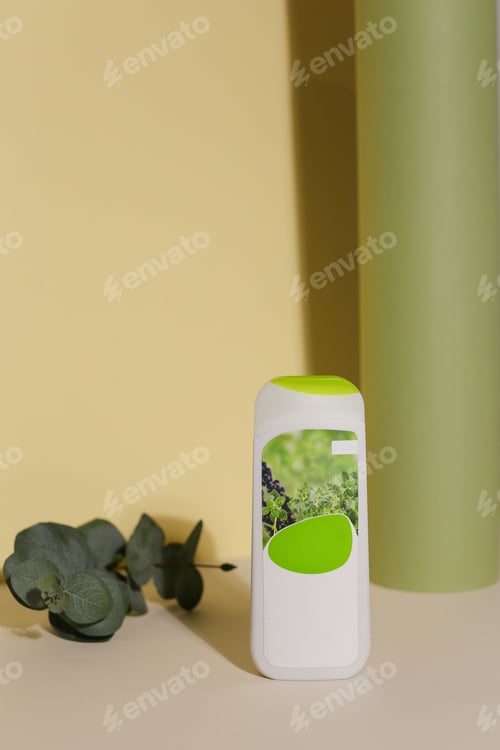 Preview: Eco Friendly Bottle Or Jar With Natural Skincare Cosmetics, Creams Or Oils On Light Background