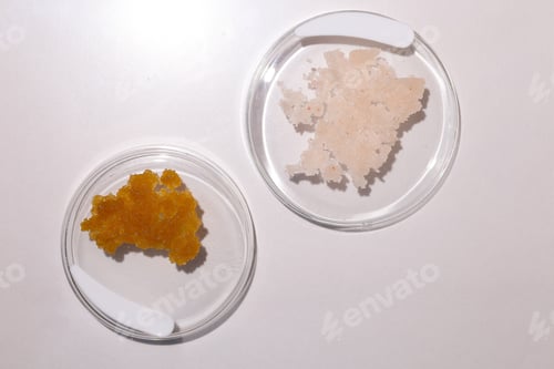 Preview: Body Scrub Of Oatmeal, Sugar, Honey And Oil In Melat Eco Jar On White Table, Homemade Cosmetic For