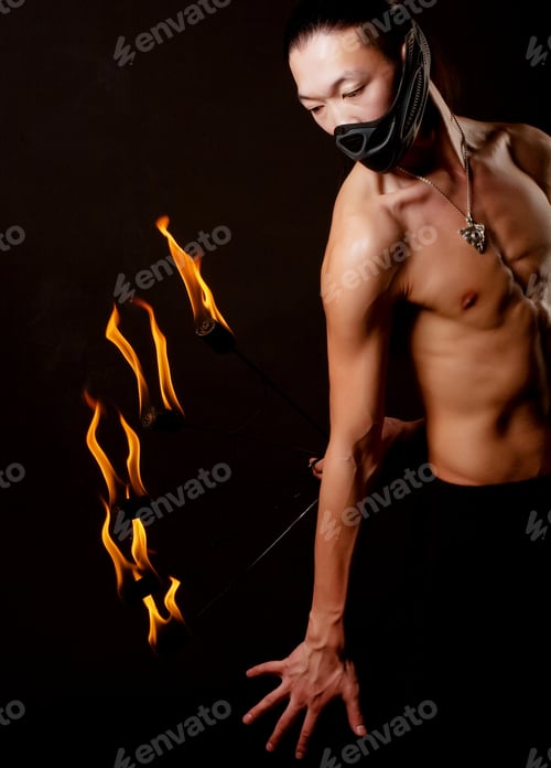 Preview: Young Asian Man With Fire Show