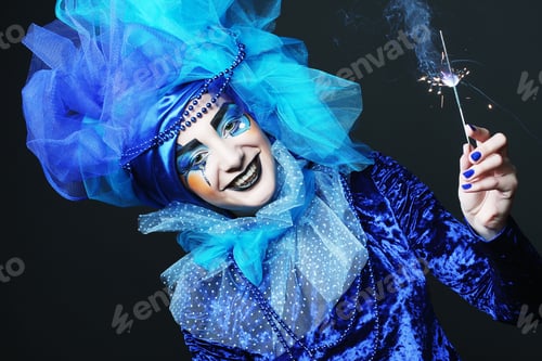 Preview: Holiday Make-Up.Beautiful Woman'S Face