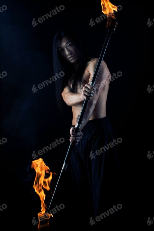 Preview: Young Asian Man With Fire Show