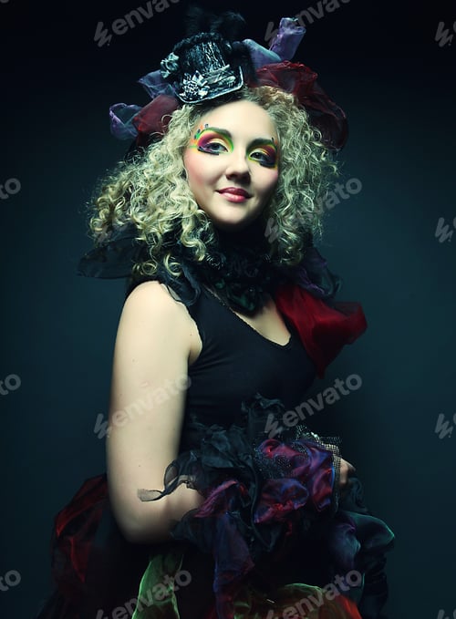 Preview: Beautiful Woman With Artistic Make-Up.