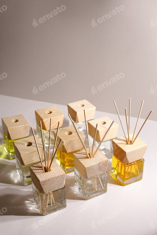 Preview: Herbal And Oil Treatment Equipment In Relaxing Spa Scene.