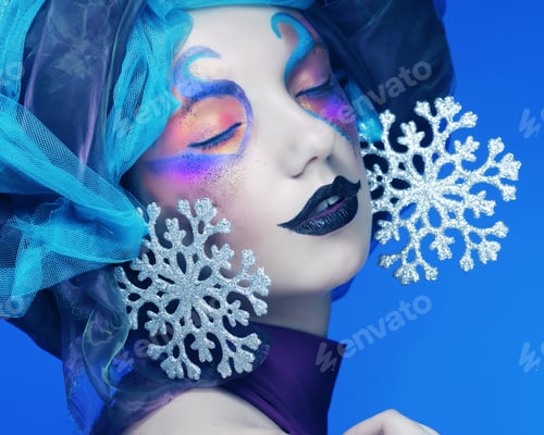 Preview: Holiday Make-Up.Beautiful Woman'S Face