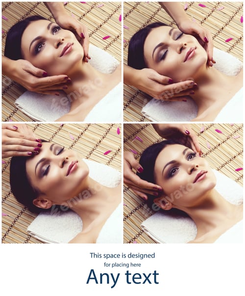 Preview: Lady Getting Spa Treatment. Different Pictures Of Women Relaxing In Spa. Health, Recreation And