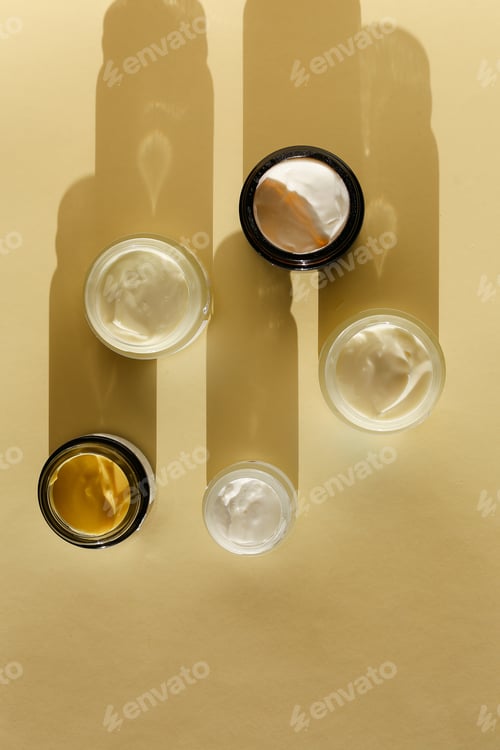 Preview: Cosmetic Cream Container With Face Or Body Cream On Neutral Background