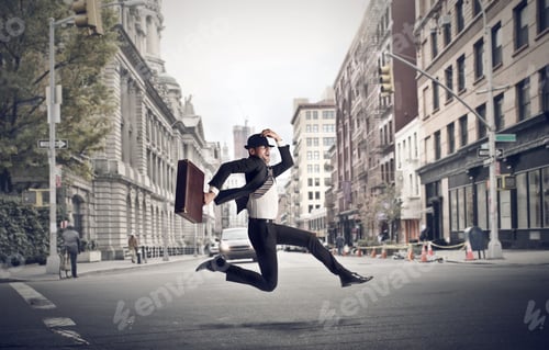 Preview: Stressed Businessman Runs Through The City