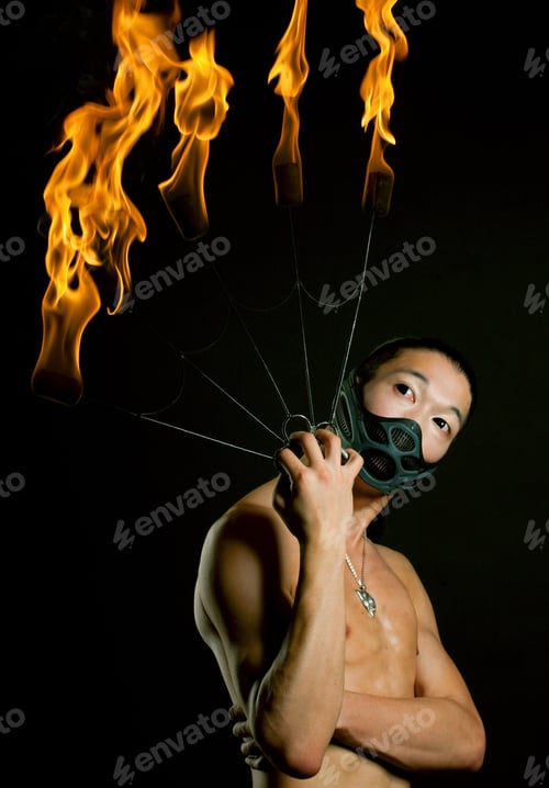 Preview: Young Asian Man With Fire Show