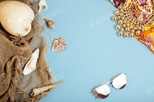 Preview: Flat Lay of Summer Vacation Accessories