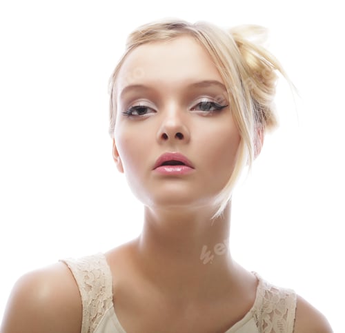 Preview: Elegant Young Woman with Blonde Hair Updo