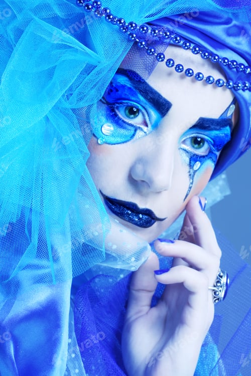 Preview: Holiday Make-Up.Beautiful Woman'S Face