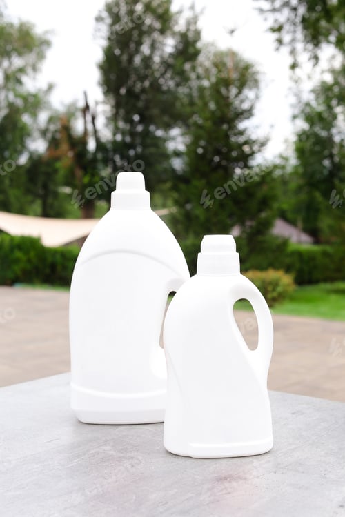 Preview: Softener Bottle Plastic Bottle With Liquid Laundry Detergent, Cleaning Agent, Bleach Or Fabric