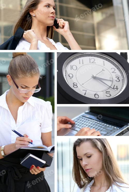 Preview: Business Collage Made Of Nine Business Pictures