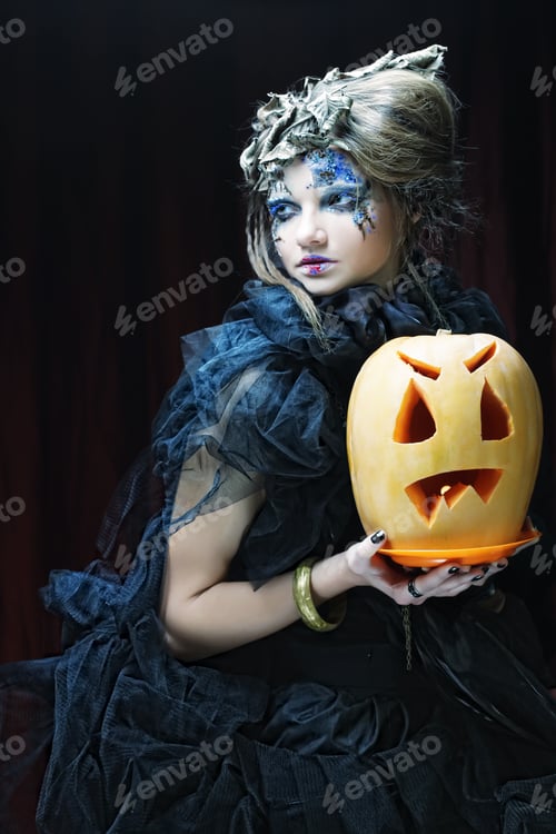 Preview: With With Pumkin. Halloween Theme.