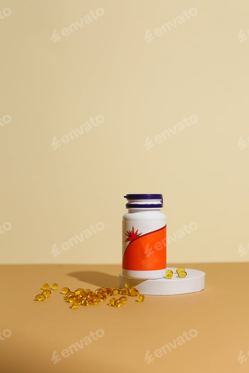 Preview: Dietary Supplements On Neutral Background