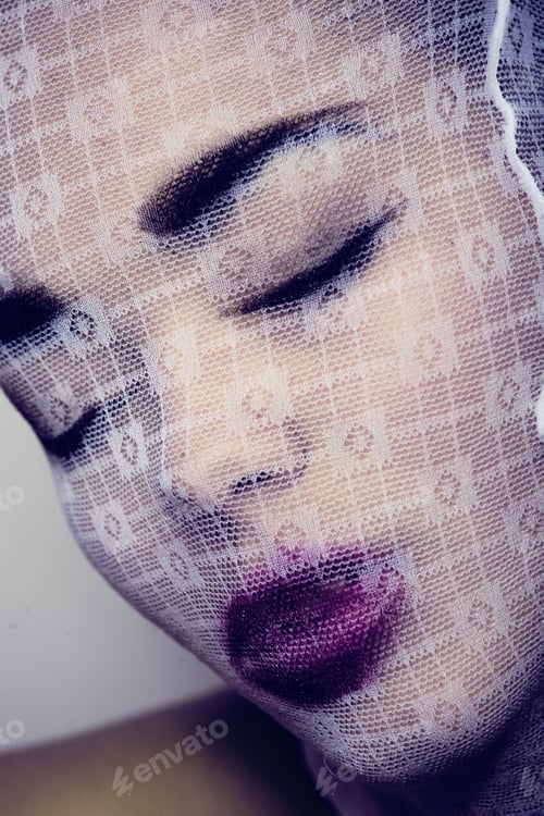 Preview: Fashion Robber With Pantyhose On Head, Glamorous Mask For Halloween