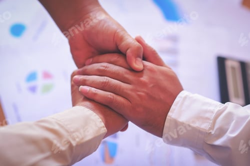 Preview: Business Team Stack Hands Support Concept