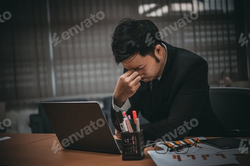 Preview: Asian Businessman Stressed From Work,Furious From Hard Work,Boss Complain About Project,Thailand