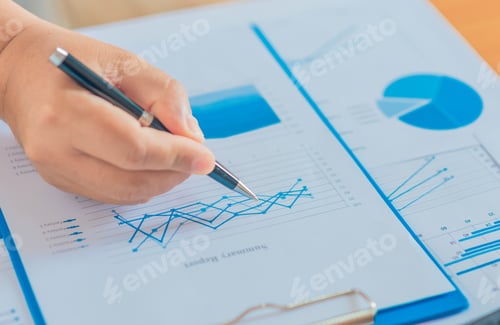 Preview: Businessman Working With Sheet Analysis Charts.