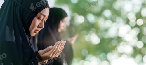 Preview: Muslim Women Are Doing Salah To Pray To Allah.