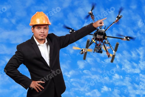 Preview: Flying Drone With Engineer.