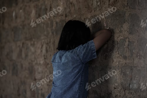 Preview: Women Were Incarcerated With Violence. Concept Of Human Rights.