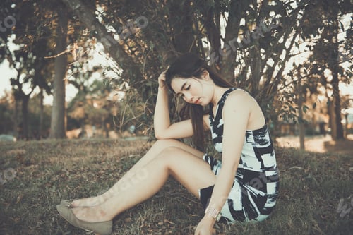 Preview: Portrait Of Asian Woman To Feel Sad From Unrequited Love,She Is Heartbroken From Her Lover