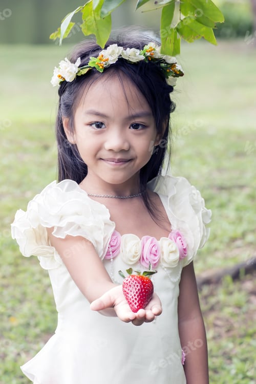Preview: Little Asian Girl In Park