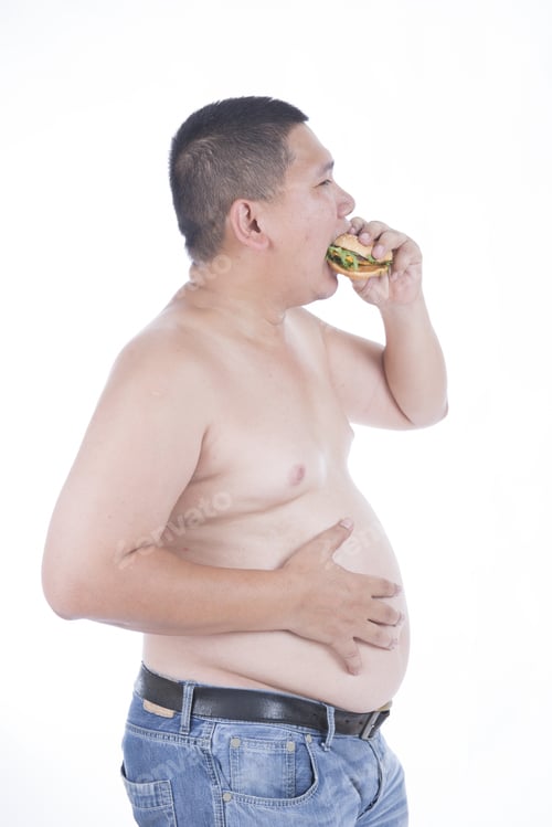 Preview: Belly Fat People At Large From Eating Behaviors. Junk Food.