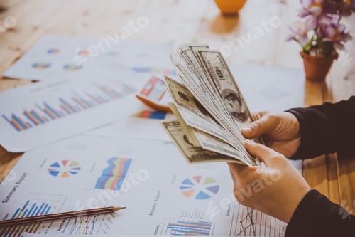 Preview: Business Man Financial Inspector And Secretary Making Report, Ca