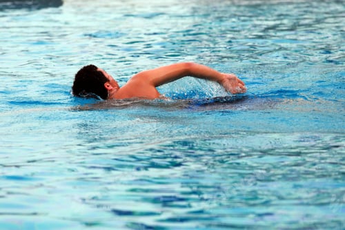 Preview: Young Man Swimmingl In A Pool