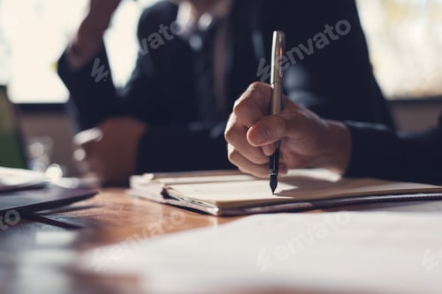 Preview: Secretary Are Noted In Meeting Business Negotiations, Business Meeting Concept.