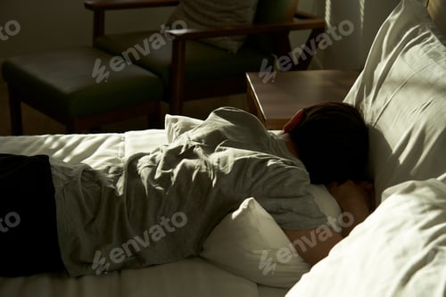 Preview: Teenagers Feel Lonely Lying In White Bed.