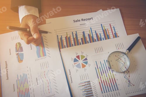 Preview: Working Process Startup. Businessman Working At The Wood Table With New Finance Project. Modern