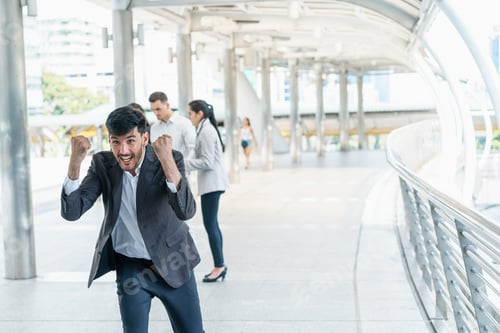 Preview: Businessman Very Happy For Successful Negotiation.