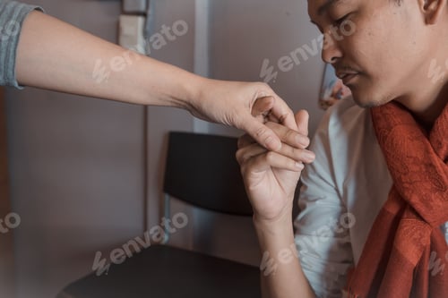 Preview: Couple In Love, Kissing Woman'S Hand . Good, Happy Relationship. Love Couple Concept.