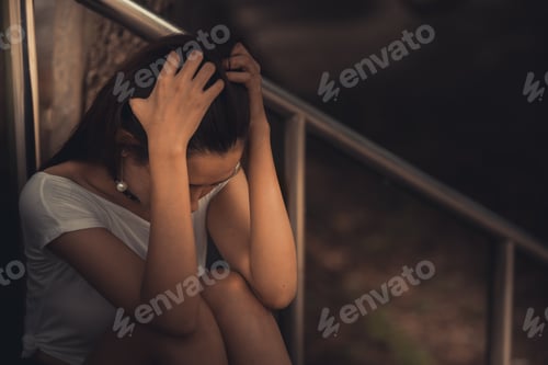 Preview: Beautiful Thai Woman Very Sad From Unrequited Love,She Rethink And Think Over About Love,Vintage