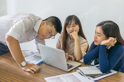 Preview: Young Business People Having Teamwork Discussion At Meeting Room