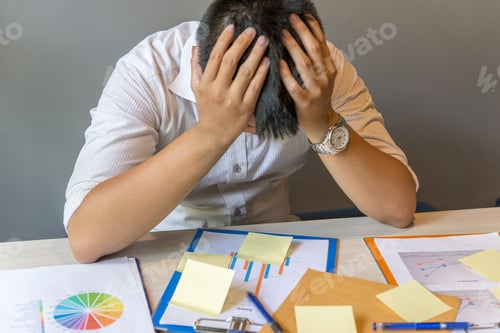 Preview: Businessman Feel Stressed And Exhausted With Financial Problem