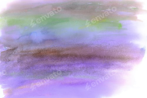 Preview: Watercolor Texture Background with Purple, Green, and Brown