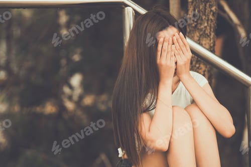 Preview: Beautiful Thai Woman Very Sad From Unrequited Love,She Rethink And Think Over About Love,Vintage