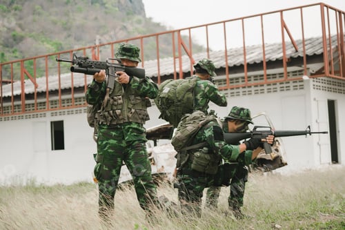 Preview: Soldier Are Maneuvering For Counter-Terrorists. The Military Is Responsible For Maintaining The