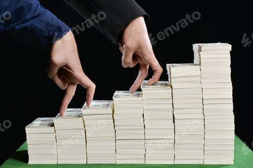 Preview: Picture Of Hands And Fingers That Represents A Business Competition.