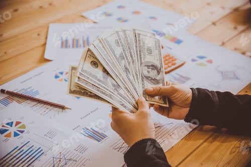 Preview: Business Man Financial Inspector And Secretary Making Report, Ca