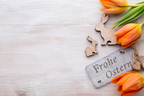 Preview: Easter And Spring Accessories. Greeting Card.