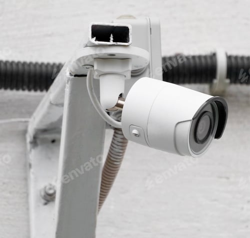 Preview: Spherical Ip Security Camera On Background Of Blue Sky
