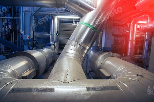 Preview: Equipment, Cables And Piping As Found Inside Of A Modern Industrial Power Plant