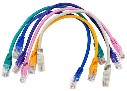 Preview: Network Ethernet Cable Over White Background
