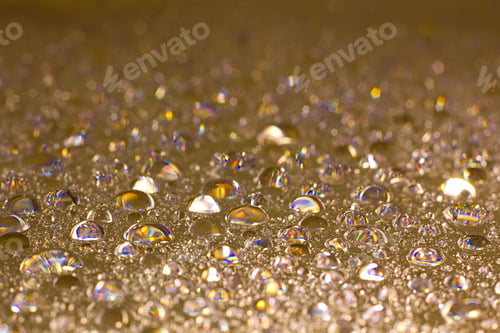 Preview: Abstract Background - Color Water Drop On Glass.